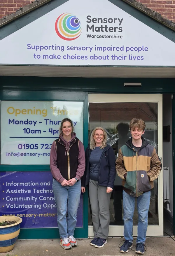 The SME Solicitors team outside Sensory Matters Worcestershire's premises.